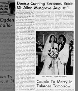 Musgrove-Cunning Wedding